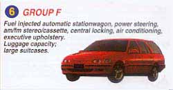 Fuel injected automatic stationwagon, power steering, am/fm stereo/cassette, central locking, air conditioning, executive upholstery. Luggage capacity; large suitcases